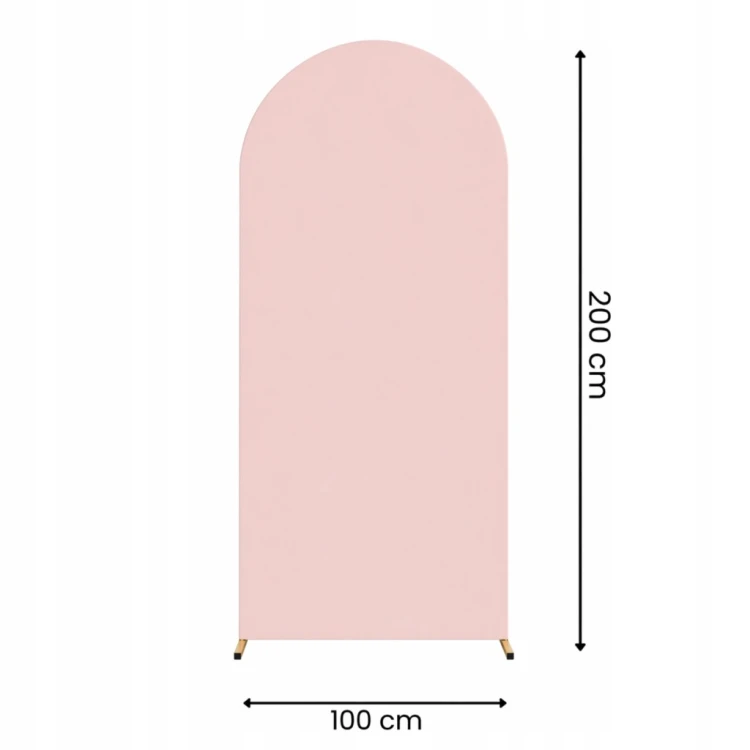 Stojak Metalowy Brama z POKROWCEM RÓŻOWY Tło Dekoracja Komunia 200 x 100CM