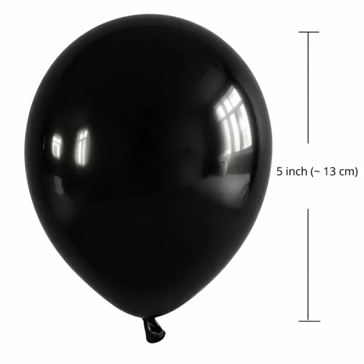 Balony Czarne Matowe MINI MAŁE 13cm Urodzinowe 50szt ZESTAW DO GIRLANDY