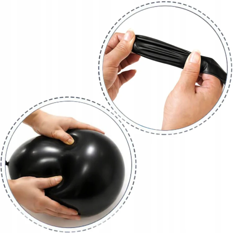 Balony Czarne Matowe MINI MAŁE 13cm Urodzinowe 50szt ZESTAW DO GIRLANDY