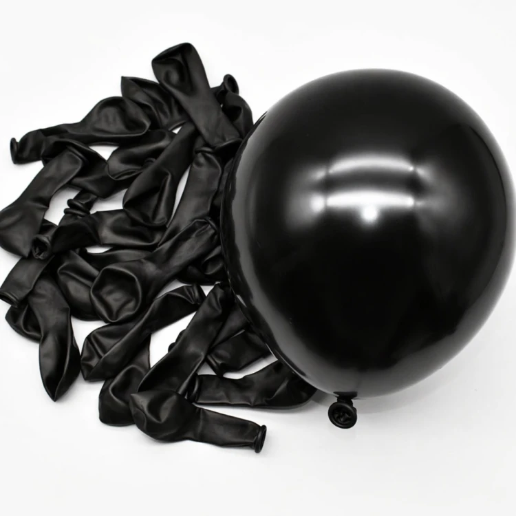 Balony Czarne Matowe MINI MAŁE 13cm Urodzinowe 50szt ZESTAW DO GIRLANDY