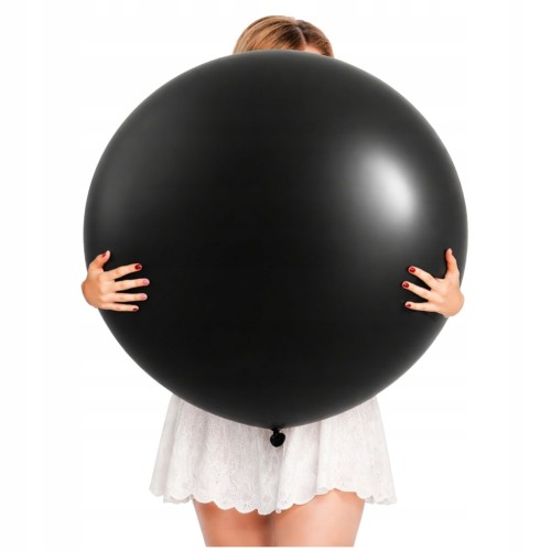 Balon MATOWY Kula GIGANT Olbrzym CZARNY Wesele URODZINOWE Urodziny 91cm XXL