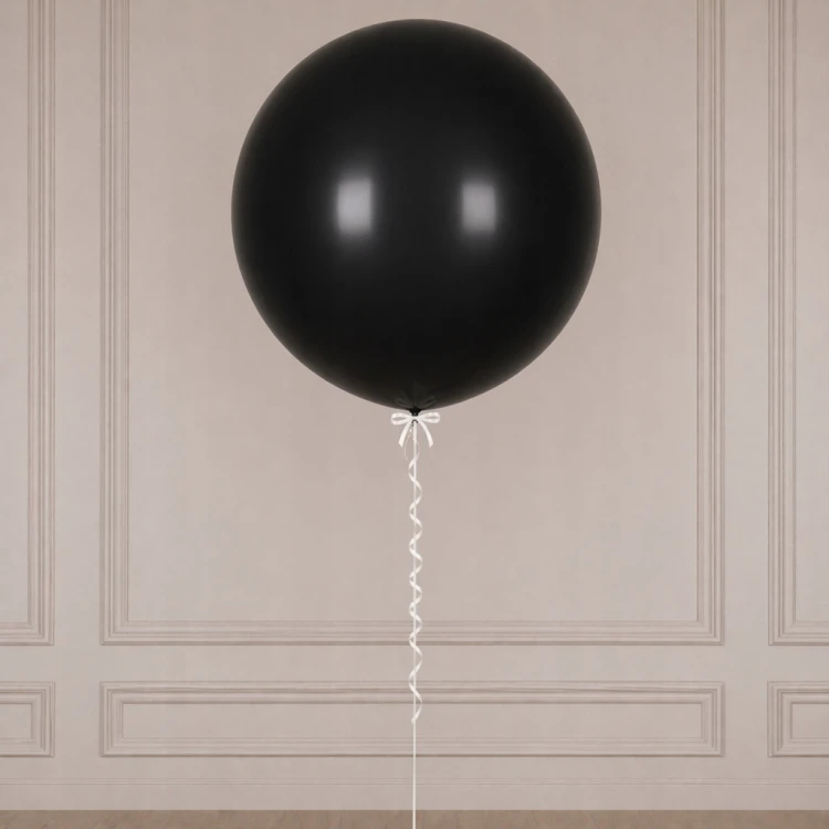 Balon MATOWY Kula GIGANT Olbrzym CZARNY Wesele URODZINOWE Urodziny 91cm XXL