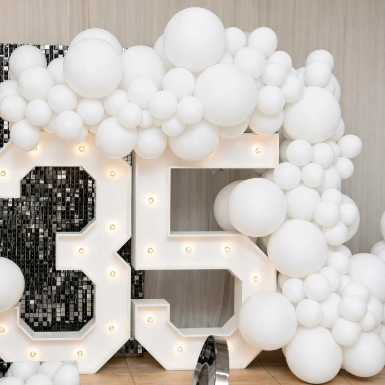 Balony BIAŁE Matowe MINI MAŁE 13cm WESELE i Ślub 50szt ZESTAW DO GIRLANDY