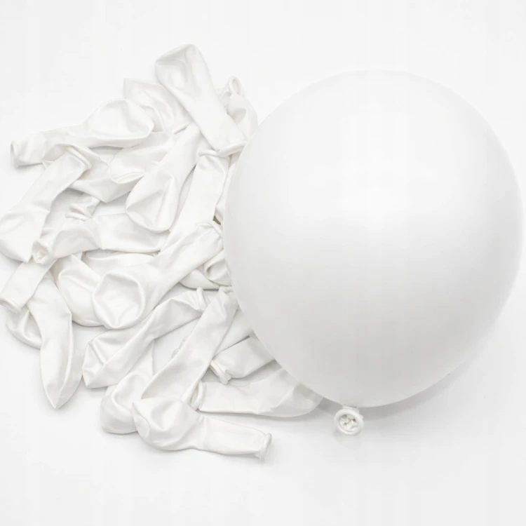 Balony BIAŁE Matowe MINI MAŁE 13cm WESELE i Ślub 50szt ZESTAW DO GIRLANDY