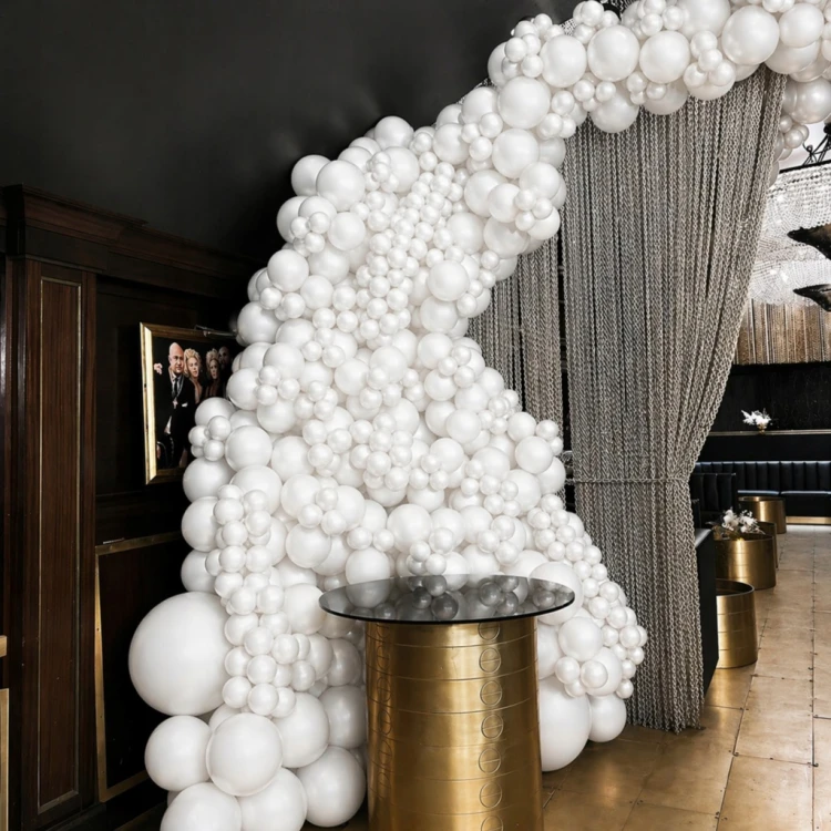 Balony BIAŁE Matowe MINI MAŁE 13cm WESELE i Ślub 50szt ZESTAW DO GIRLANDY