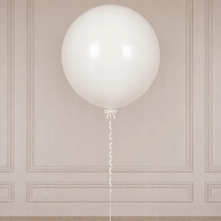 Balon BIAŁY MATOWY Kula GIGANT Olbrzym Wesele Ślub URODZINOWE 91cm XXL 1szt
