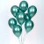 BALONY ZIELONE CHROMOWANE ZESTAW BALONÓW NA URODZINY 30cm GLOSSY 50 SZT