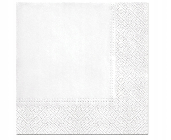 SERWETKI papierowe BIAŁE ozdobne eleganckie 20 sztuk 33 x 33 cm KOMUNIA