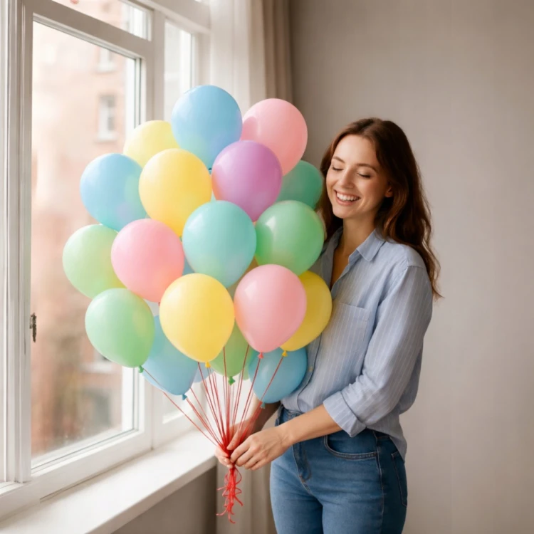 Balony PASTELOWE Matowe Wielokolorowe Matowe Zestaw 30cm 50szt Urodzinowe