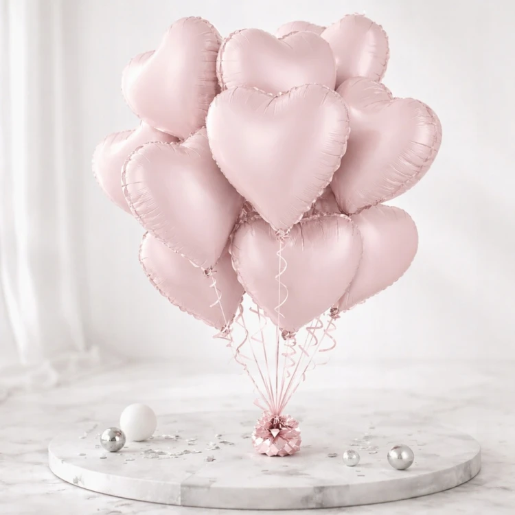 Balony SERCA RÓŻOWE Serce Serduszka 10SZT. DLA NIEJ ŚLUB i WESELE 45 CM