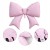 RÓŻOWA DUŻA Kokarda FOLIOWA kokardka 98CM BABY SHOWER dla Dziewczyny XXL