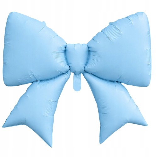 NIEBIESKA DUŻA Kokarda FOLIOWA kokardka 98CM DLA Chłopaka Baby Shower XL