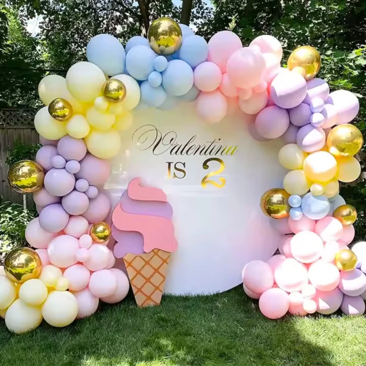 Girlanda pastelowa z złotym + cyfra