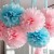 POMPONY PAPIEROWE DEKORACJE POMPON KULA NA BABY SHOWER URODZINY BIBUŁOWE X1