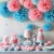 POMPONY PAPIEROWE DEKORACJE POMPON KULA NA BABY SHOWER URODZINY BIBUŁOWE X1