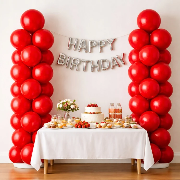 BALONY CZERWONE LATEKSOWE MATOWY WALENTYNKI LOVE WESELE BALONY 50 SZT 30 CM