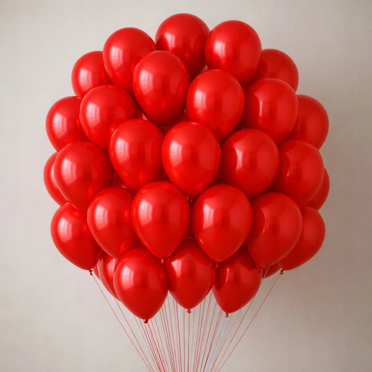 BALONY CZERWONE LATEKSOWE MATOWY WALENTYNKI LOVE WESELE BALONY 50 SZT 30 CM