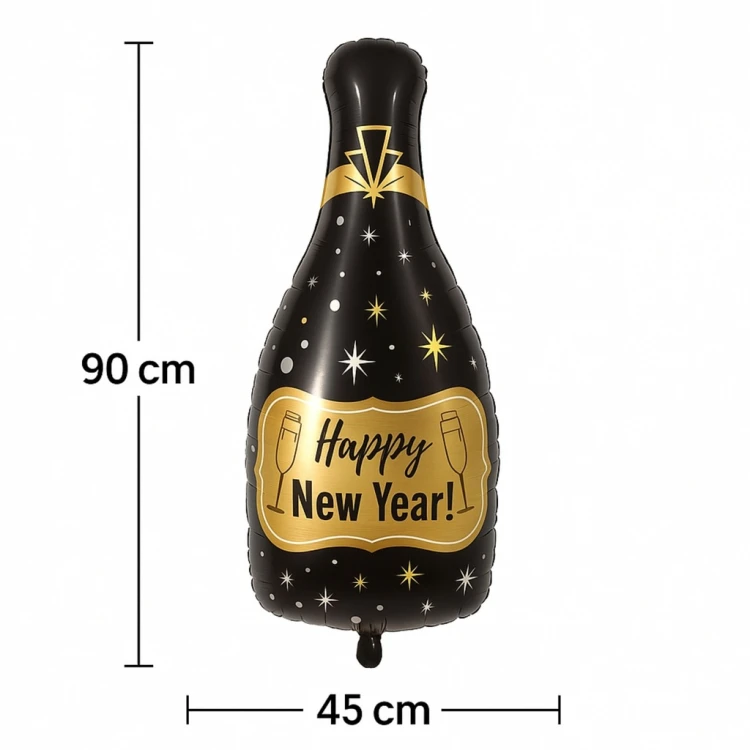 GIRLANDA BALONOWA NA SYLWESTER ZESTAW BALONÓW BALONY ZŁOTE CZARNE 115 EL.