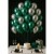 BALONY ZIELONO SREBRNE CHROMOWANE ZESTAW BALONÓW DEKORACJA URODZINY 100 SZT