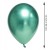 BALONY ZIELONO SREBRNE CHROMOWANE ZESTAW BALONÓW DEKORACJA URODZINY 100 SZT