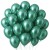 BALONY ZIELONO SREBRNE CHROMOWANE ZESTAW BALONÓW DEKORACJA URODZINY 100 SZT