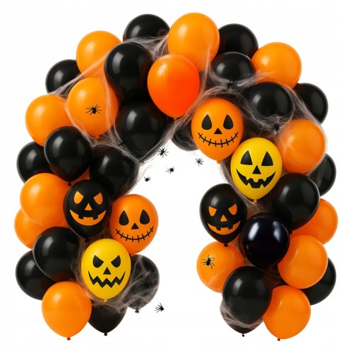 GIRLANDA BALONOWA NA HALLOWEEN DUŻY ZESTAW BALONÓW DEKORACJE OZDOBA 117 EL