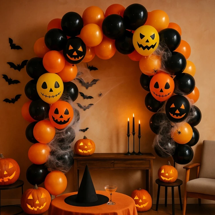 GIRLANDA BALONOWA NA HALLOWEEN DUŻY ZESTAW BALONÓW DEKORACJE OZDOBA 117 EL