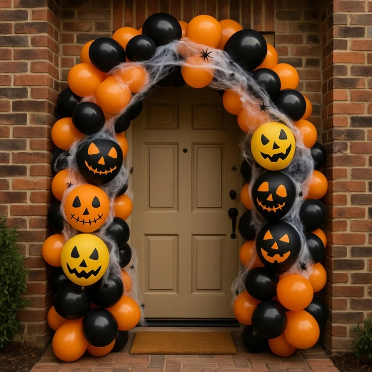 GIRLANDA BALONOWA NA HALLOWEEN DUŻY ZESTAW BALONÓW DEKORACJE OZDOBA 117 EL
