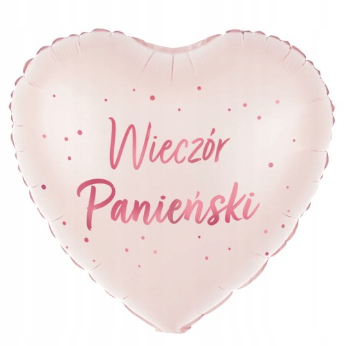 BALON FOLIOWY NA WIECZÓR PANIEŃSKI ROSE GOLD BALONY 45CM DEKORACJA NAPIS