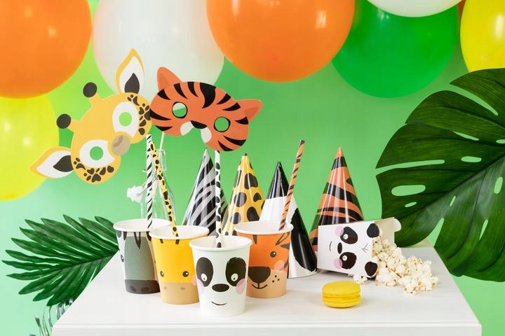 TOPPER NA TORT BABECZKI ZWIERZĄTKA ZOO SAFARI TOPER URODZINY OZDOBA 8 SZT.