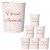 KUBKI PAPIEROWE Jednorazowe WIECZÓR PANIEŃSKI różowe ROSE GOLD 220ML 6SZT