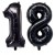 BALONY NA 18 URODZINY CZARNE FOLIOWE CYFRY DUŻE 92 CM OSIEMNASTKA IMPREZA
