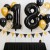 BALONY NA 18 URODZINY CZARNE FOLIOWE CYFRY DUŻE 92 CM OSIEMNASTKA IMPREZA