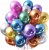Zestaw 20 kolorowych balonów lateksowych o chromowanym wykończeniu