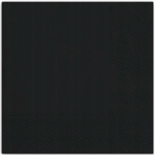 SERWETKI czarne ELEGANCKIE na Urodziny trójwarstwowe 33 x 33 CM 20 sztuk