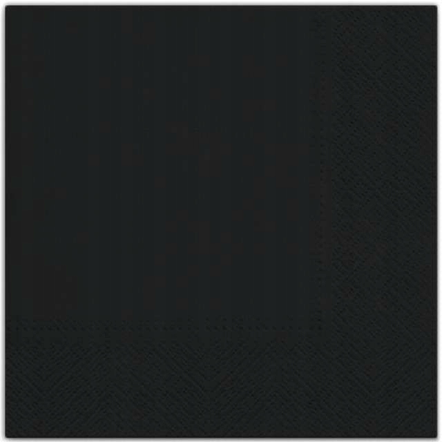 SERWETKI czarne ELEGANCKIE na Urodziny trójwarstwowe 33 x 33 CM 20 sztuk