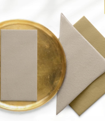 SERWETKI flizelinowe PAW 40x40 BEŻOWE BEIGE 50 szt. WESELE Ślub