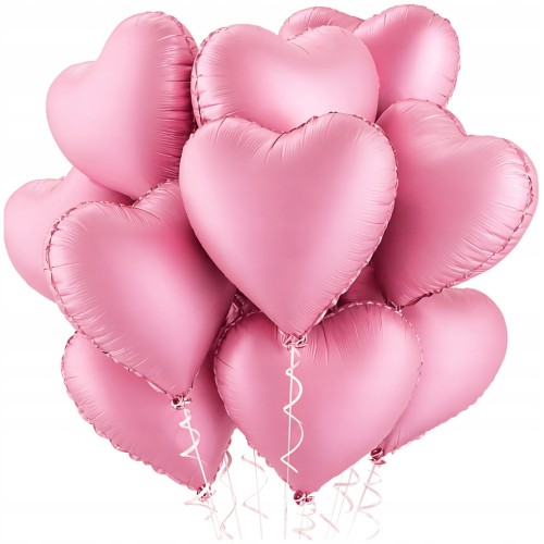 Balony Foliowe SERCA RÓŻOWE Serce Serduszka DLA NIEJ ŚLUB i WESELE 45 CM