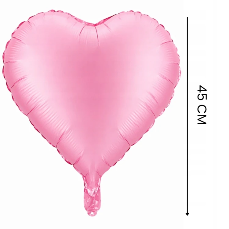 Balony Foliowe SERCA RÓŻOWE Serce Serduszka DLA NIEJ ŚLUB i WESELE 45 CM