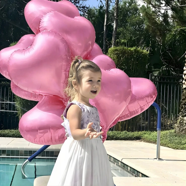 Balony Foliowe SERCA RÓŻOWE Serce Serduszka DLA NIEJ ŚLUB i WESELE 45 CM