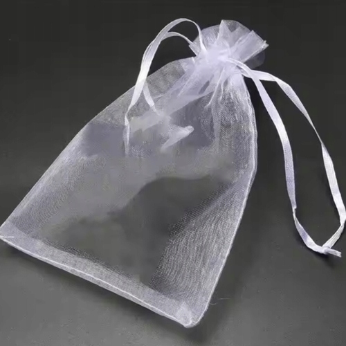 WORECZKI Z ORGANZY BIAŁE 10x15CM PREZENCIK PODZIĘKOWANIA ŚLUB KOMUNIA 10SZT