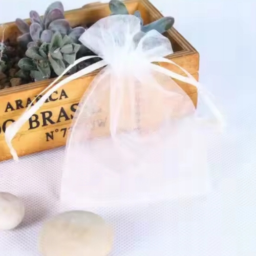 WORECZKI Z ORGANZY BIAŁE 10x15CM PREZENCIK PODZIĘKOWANIA ŚLUB KOMUNIA 10SZT