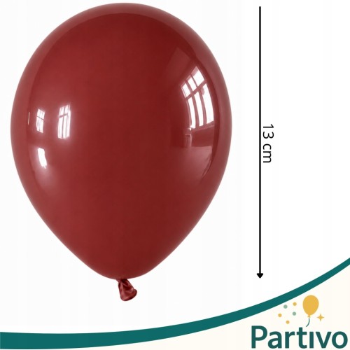 Balony BORDOWE WINE RED Matowe MINI MAŁE 13cm 50szt ZESTAW DO GIRLANDY