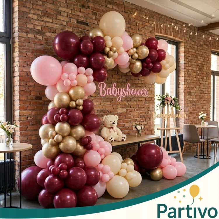 Balony BORDOWE WINE RED Matowe MINI MAŁE 13cm 50szt ZESTAW DO GIRLANDY