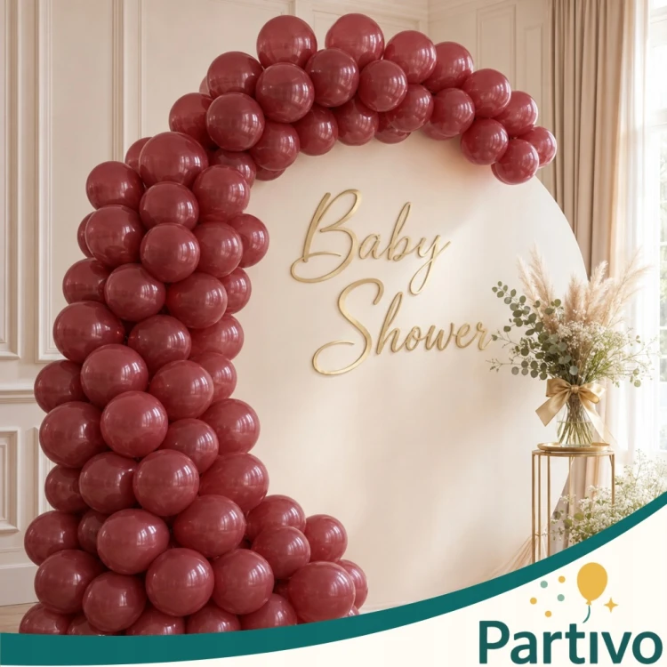 Balony BORDOWE Ciemny Czerwony Matowe Duże 30cm Urodzinowe Dekoracje 50szt