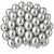 Balony SREBRNE metaliczne chrom 26cm 50szt na wesele ślub urodziny 10 cali