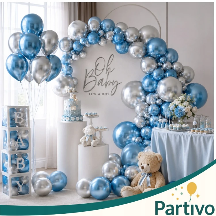 Balony SREBRNE metaliczne chrom 26cm 50szt na wesele ślub urodziny 10 cali
