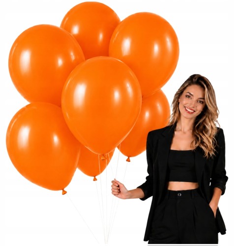 Balony POMARAŃCZOWE Matowe 45cm URODZINOWE Na Urodziny Duże Gigant 10Szt XL