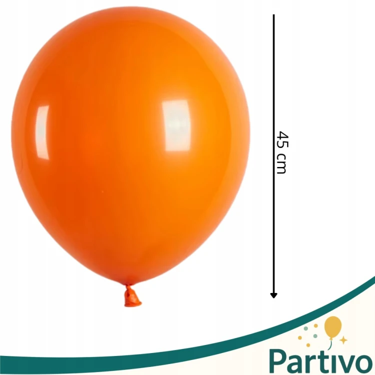 Balony POMARAŃCZOWE Matowe 45cm URODZINOWE Na Urodziny Duże Gigant 10Szt XL
