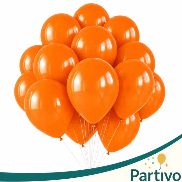Balony POMARAŃCZOWE Matowe 45cm URODZINOWE Na Urodziny Duże Gigant 10Szt XL